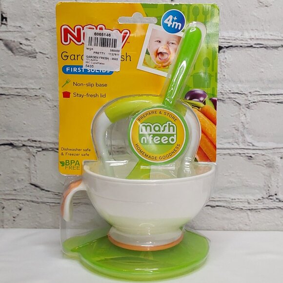 NUBY 'GARDEN FRESH MASH~N~FEED' BOWL & STORAGE - Picture 12 of 16